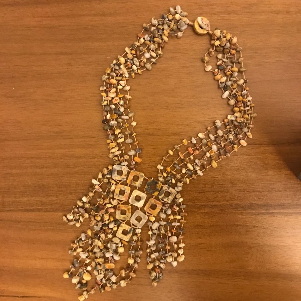 Stunning Multi-Strand Gemstone Beaded Necklace